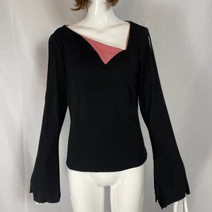 Ladies peekabo shoulder dress top